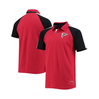 Men's Red, White Atlanta Falcons Holden Raglan Polo Shirt