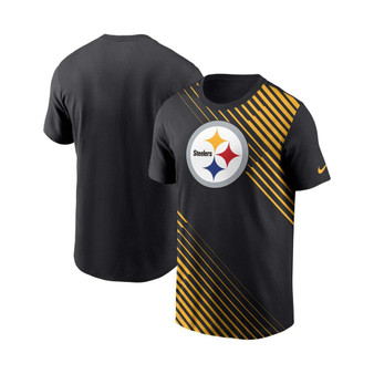 Men's Black Pittsburgh Steelers Yard Line Fashion Asbury T-shirt