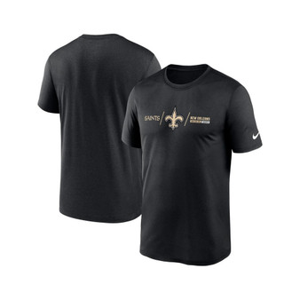 Men's Black New Orleans Saints Horizontal Lockup Legend T-shirt