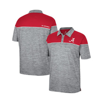 Men's Heathered Gray, Crimson Alabama Crimson Tide Birdie Polo Shirt