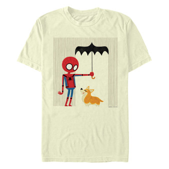 Marvel Men's Spider-Man Far From Home Umbrella for Corgi, Short Sleeve T-shirt