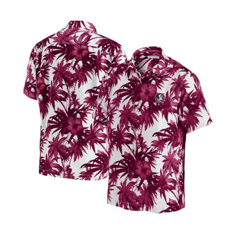 Men's Garnet Florida State Seminoles Harbor Island Hibiscus Button-Up Shirt
