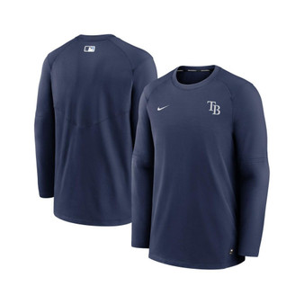 Men's Navy Tampa Bay Rays Authentic Collection Logo Performance Long Sleeve T-shirt