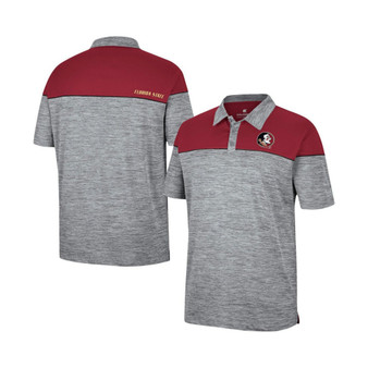 Men's Heathered Gray, Garnet Florida State Seminoles Birdie Polo Shirt