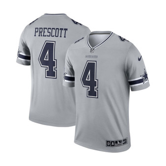Men's Dak Prescott Silver Dallas Cowboys Inverted Legend Jersey