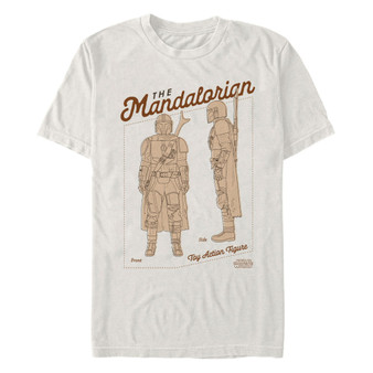 Star Wars Men's Mandalorian Toy Action Figure T-shirt