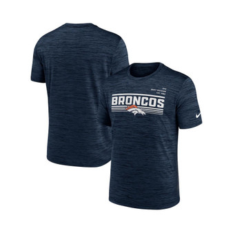 Men's Navy Denver Broncos Yardline Velocity Performance T-shirt