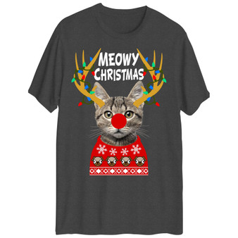 Hybrid Men's Meowy Christmas Short Sleeve T-shirt