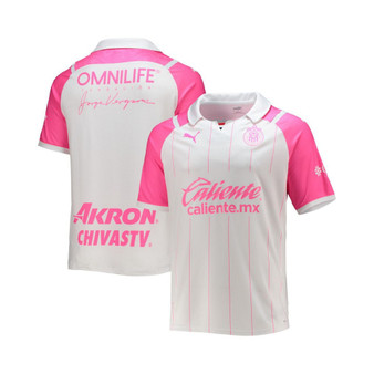 Men's White, Pink Chivas 2021/22 Breast Cancer Awareness Authentic Jersey