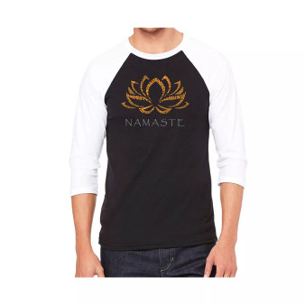 Men's Raglan Word Art T-shirt - Namaste