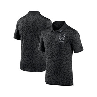Men's Black Chicago Cubs Next Level Polo Shirt