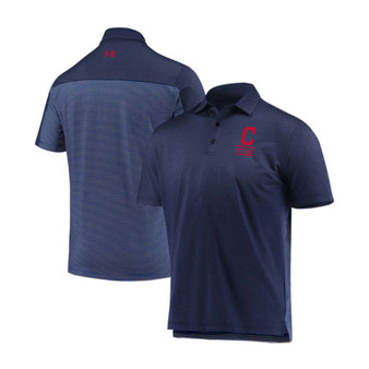 Men's Navy Cleveland Indians Novelty Performance Polo