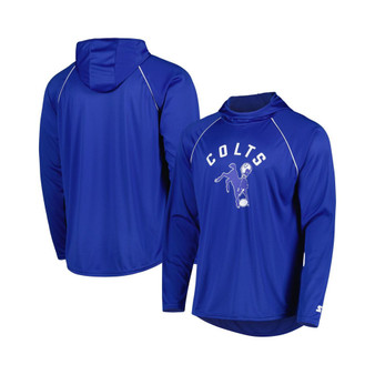 Men's Royal Indianapolis Colts Vintage-Like Logo Raglan Hoodie T-shirt