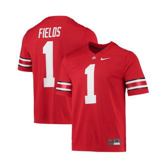 Men's Justin Fields Scarlet Ohio State Buckeyes 2021 Draft Class Game Jersey