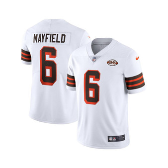 Men's Baker Mayfield White Cleveland Browns 1946 Collection Alternate Vapor Limited Jersey