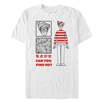 Where's Waldo Men's Kanji Can You Find Me Short Sleeve T-Shirt