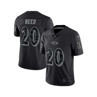 Men's Ed Reed Black Baltimore Ravens Retired Player RFLCTV Limited Jersey