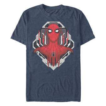 Marvel Men's Spider-Man Morphed Spidey Tech Badge Short Sleeve T-Shirt