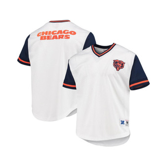 Men's White Chicago Bears Fashion Mesh V-Neck T-shirt