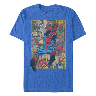 Marvel Men's Comic Collection Classic Spider-Man Swinging Short Sleeve T-Shirt