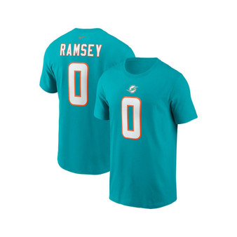 Men's Jalen Ramsey Aqua Miami Dolphins Player Name and Number T-shirt
