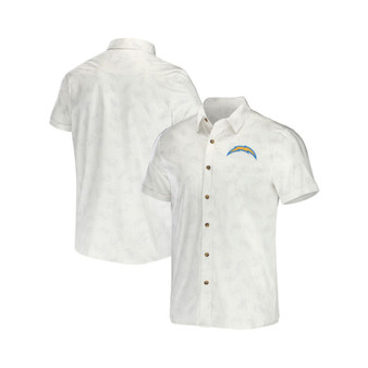 Men's NFL x Darius Rucker Collection by White Los Angeles Chargers Woven Button-Up T-shirt