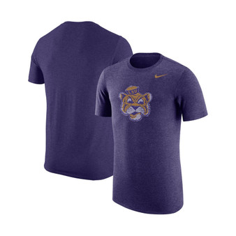 Men's Heathered Purple LSU Tigers Vintage-Like Logo Team Tri-Blend T-shirt