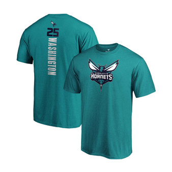 Men's PJ Washington Teal Charlotte Hornets Playmaker Name and Number Team Logo T-shirt