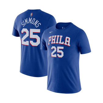 Men's Ben Simmons Royal Philadelphia 76ers Diamond Icon Name and Number T-shirt