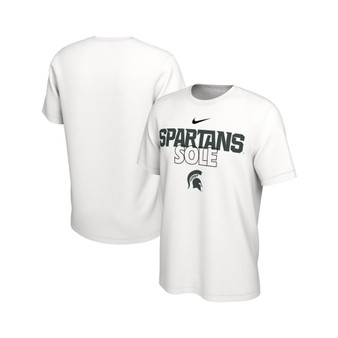 Men's White Michigan State Spartans On Court Bench T-shirt
