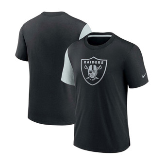 Men's Black and Silver Las Vegas Raiders Pop Performance T-shirt