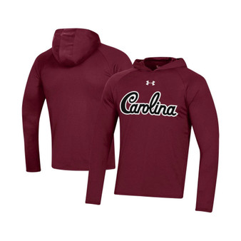 Men's Garnet South Carolina Gamecocks School Logo Raglan Long Sleeve Hoodie Performance T-shirt