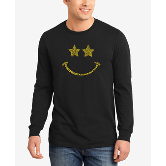 Men's Rockstar Smiley Word Art Long Sleeve T-shirt