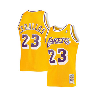 Men's Cedric Ceballos Gold Los Angeles Lakers 1994-95 Hardwood Classics Swingman Jersey