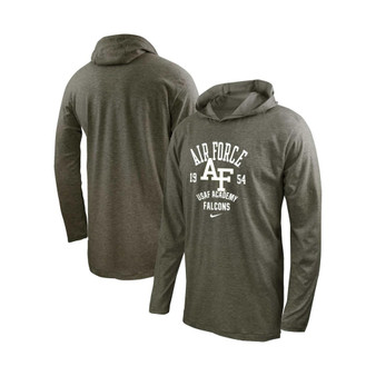 Men's Green Air Force Falcons Performance Long Sleeve Hoodie T-shirt