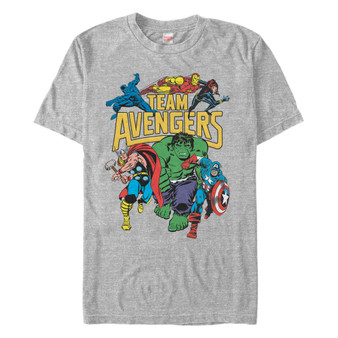 Marvel Men's Comic Collection Retro Team Avengers Short Sleeve T-Shirt