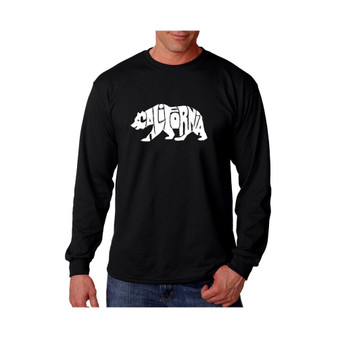 Men's Word Art Long Sleeve T-Shirt - California Bear