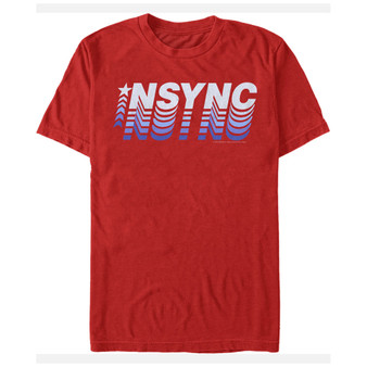 N'Sync Men's Pop Star Gradient Logo Short Sleeve T-Shirt