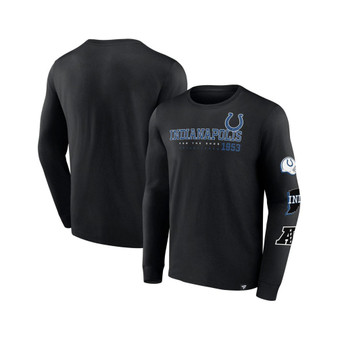 Men's Branded Black Indianapolis Colts High Whip Pitcher Long Sleeve T-shirt