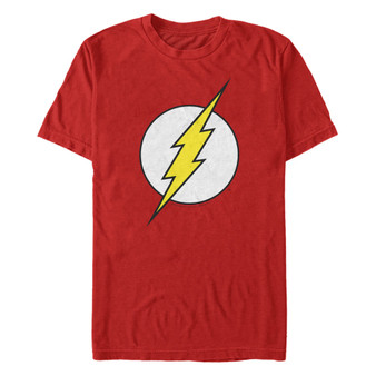 DC Men's The Flash Classic Lightning Bolt Logo Short Sleeve T-Shirt
