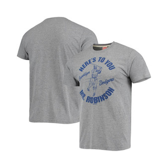Men's Jackie Robinson Gray Brooklyn Dodgers Tri-Blend T-shirt