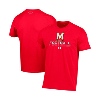 Men's Red Maryland Terrapins Football Fade Performance T-shirt