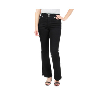 Postpartum Black Bootcut with Back Pocket Flaps