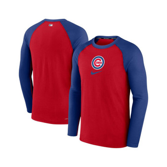 Men's Red Chicago Cubs Authentic Collection Game Raglan Performance Long Sleeve T-shirt