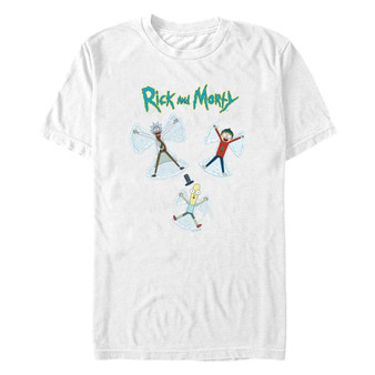 Men's Rick and Morty Snow Angels Short Sleeves T-shirt