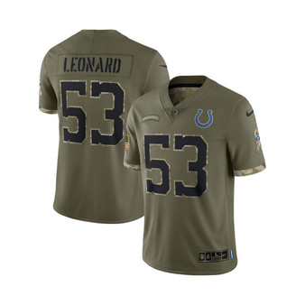 Men's Shaquille Leonard Olive Indianapolis Colts 2022 Salute To Service Limited Jersey