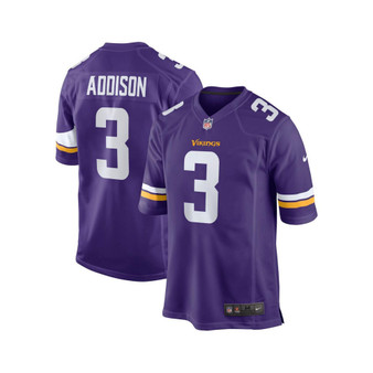 Men's Jordan Addison Purple Minnesota Vikings 2023 NFL Draft First Round Pick Game Jersey