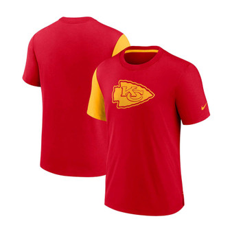 Men's Red and Gold Kansas City Chiefs Pop Performance T-shirt