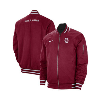 Men's Crimson Oklahoma Sooners Full-Zip Bomber Jacket