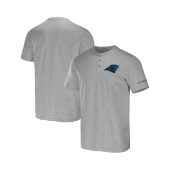 Men's NFL x Darius Rucker Collection by Heather Gray Carolina Panthers Henley T-shirt